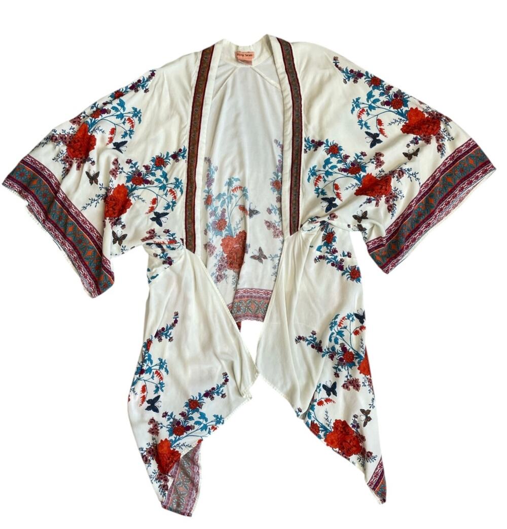 3 FOR $45 SALE | Flying Tomato Floral Kimono Cardigan Boho Duster M/L